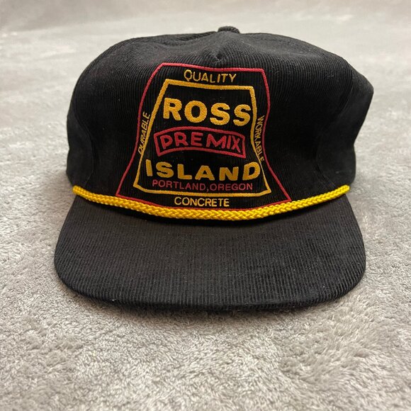 Vintage Ross Island Premix Corduroy Rope Hat Portland Oregon Made in USA Snap - Picture 1 of 7